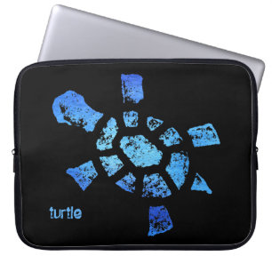 Blauwe waterschildpad 15 inch laptop sleeve