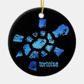Blauwe waterschildpad keramisch ornament (Voorkant)