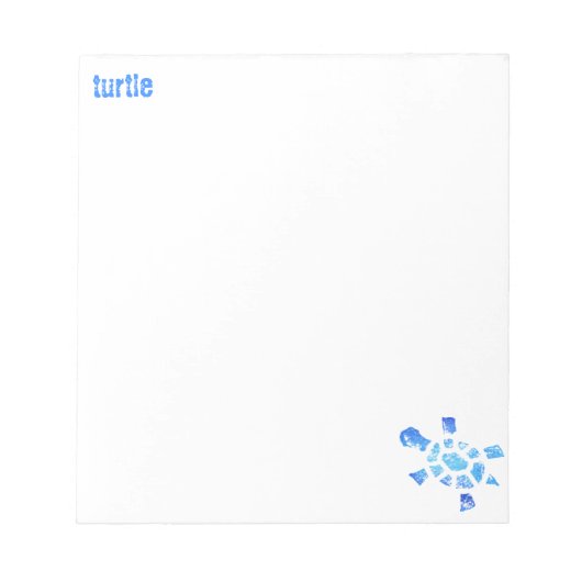 Blauwe waterschildpad notitieblok (Voorkant)