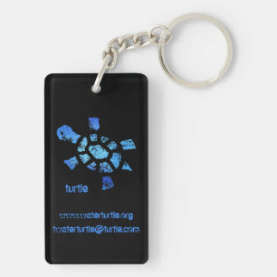 Blauwe waterschildpad sleutelhanger