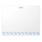 Blauwe waterschildpadden notitieblok (Voorkant)