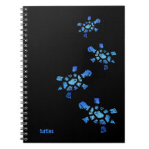 Blauwe waterschildpadden