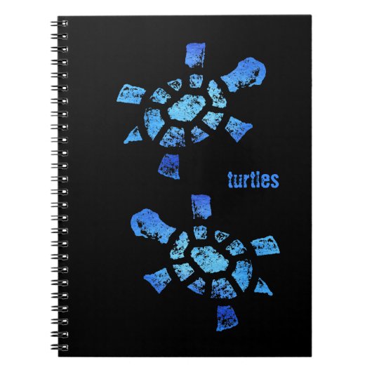 Blauwe waterschildpadden notitieboek (Voorkant)