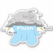 Blauwe watersticker sticker (Voorkant)