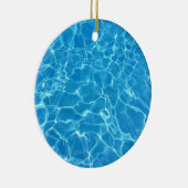 Blauwe watertextuur keramisch ornament (Rechts)