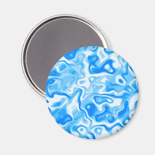 Blauwe watertextuur magneet (Voorkant / Achterkant)