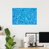 Blauwe watertextuur poster (Thuiskantoor)