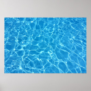 Blauwe watertextuur poster