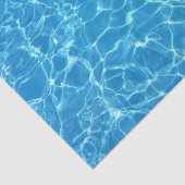 Blauwe watertextuur tissuepapier (Detail)