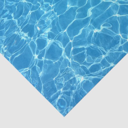 Blauwe watertextuur tissuepapier (Detail)