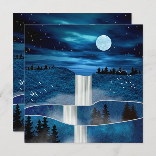 Blauwe waterval (Voorkant / Achterkant)