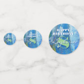 Blauwe waterval Acrylkunst Confetti (Voorkanten)