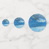 Blauwe waterval Acrylkunst Confetti (Achterkanten)