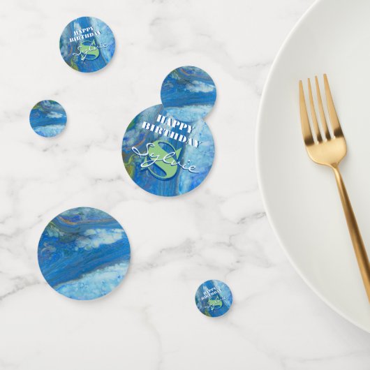 Blauwe waterval Acrylkunst Confetti (Groep)