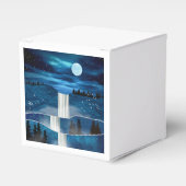 Blauwe waterval bedankdoosjes (Voorkant Zijde)