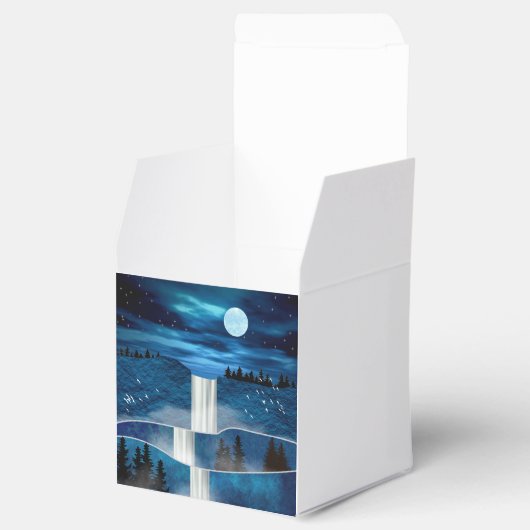 Blauwe waterval bedankdoosjes (Geopend)