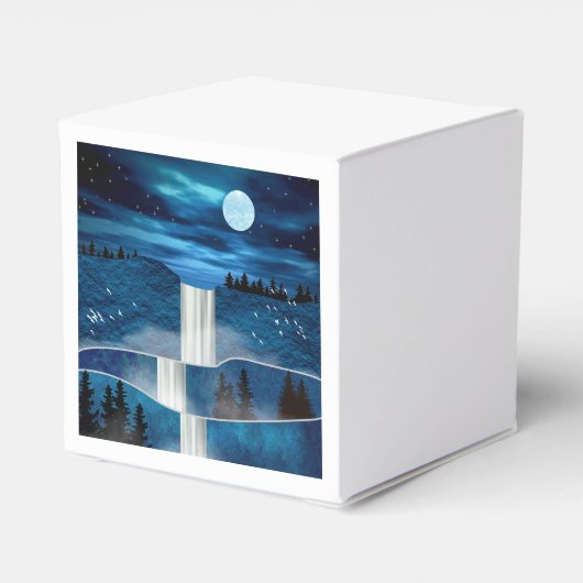 Blauwe waterval bedankdoosjes (Achterkant)