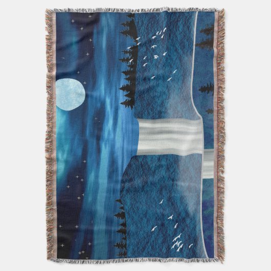 Blauwe Waterval Deken (Voorkant Verticaal)
