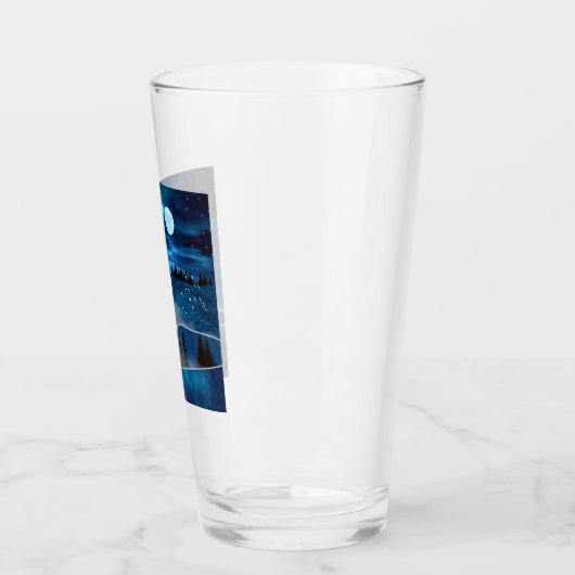 Blauwe waterval glas (Links)