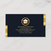 Blauwe waterval Goud Loodstekers Motif  Visitekaartje (Achterkant)