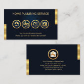 Blauwe waterval Goud Loodstekers Motif  Visitekaartje (Voorkant / Achterkant)