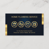 Blauwe waterval Goud Loodstekers Motif  Visitekaartje (Voorkant)