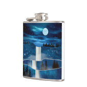 Blauwe waterval heupfles (Links)