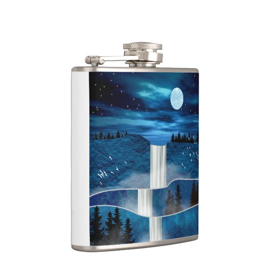 Blauwe waterval heupfles (Rechts)