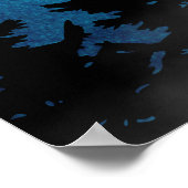 Blauwe waterval poster (Hoek)