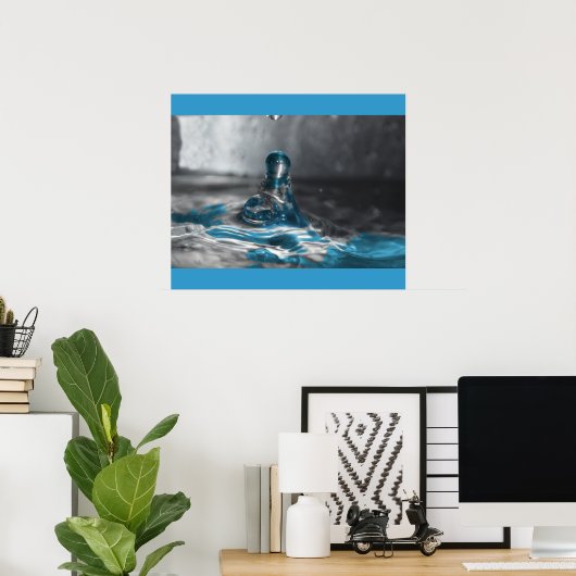 blauwe waterval poster (Thuiskantoor)