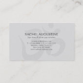 Blauwe waterval rimpel en OM-symbool YOGA-instruct Visitekaartje (Achterkant)