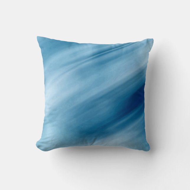 Blauwe waterval Sierkussen kunst (Voorkant)