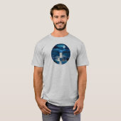 Blauwe waterval t-shirt (Voorkant volledig)