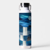 Blauwe waterval waterfles (Voorkant)