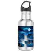 Blauwe waterval waterfles (Voorkant)