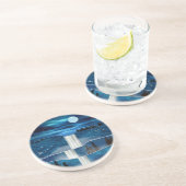 Blauwe waterval zandsteen onderzetter (Zijkant)