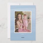 Blauwe Waterverf 2 Fotopaasoorts Feestdagenkaart (Achterkant)