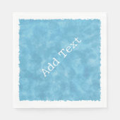 Blauwe Waterverf aangepaste tekst Baby shower Servet (Voorkant)