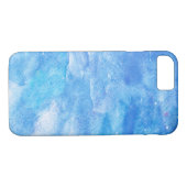blauwe waterverf abstract Case-Mate iPhone case (Achterkant (Horizontaal))