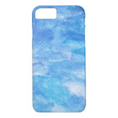 blauwe waterverf abstract Case-Mate iPhone case (Achterkant)
