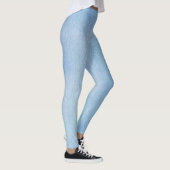 Blauwe Waterverf Abstract Leggings (Rechts)