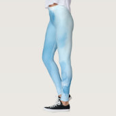 Blauwe Waterverf Abstract Leggings (Links)
