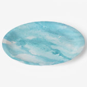 Blauwe Waterverf Abstract-partijpapier Bord (Gekanteld)