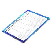 Blauwe Waterverf Abstract wekelijks om lijstblocno Notitieblok (Schuin)