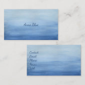 Blauwe Waterverf Abstracte gradiëntschaduwen van B Visitekaartje (Voorkant / Achterkant)