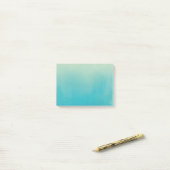 Blauwe Waterverf Abstracte Post-it® notes 4x3 (Op bureau)