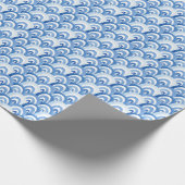 Blauwe Waterverf: Abstracte Zeeen golven Cadeaupapier (Hoek)