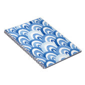 Blauwe Waterverf: Abstracte Zeeen golven Notitieboek (Rechterzijde)