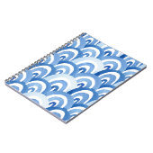 Blauwe Waterverf: Abstracte Zeeen golven Notitieboek (Linkerzijde)