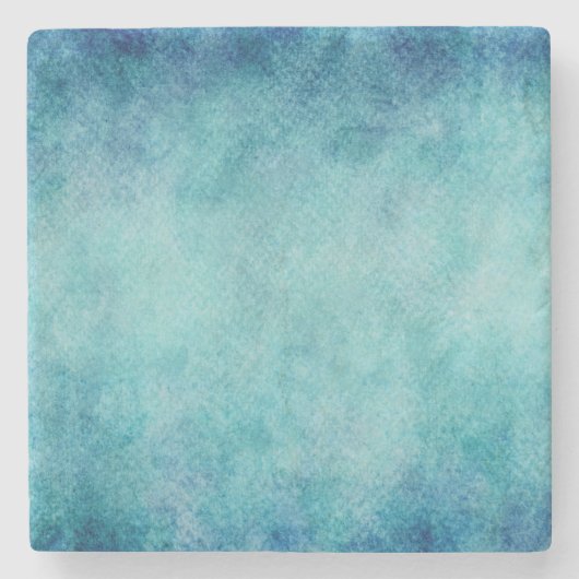 Blauwe Waterverf — Achtergrond Stenen Onderzetter (Voorkant)